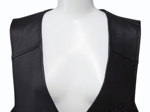 極美品 HARLEY DAVIDSON ハーレーダビットソン TRADITION LEATHER VEST レザーベスト 98007-11VM ブラック サイズL 中古 4b002759