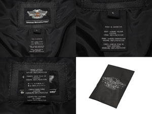 極美品 HARLEY DAVIDSON ハーレーダビットソン TRADITION LEATHER VEST レザーベスト 98007-11VM ブラック サイズL 中古 4b002759