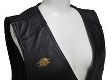 Load image into Gallery viewer, 極美品 HARLEY DAVIDSON ハーレーダビットソン レザーベスト 98132 サイズM レザー スカル パッチ ブラック 中古 4b002760
