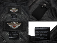 Load image into Gallery viewer, 極美品 HARLEY DAVIDSON ハーレーダビットソン レザーベスト 98132 サイズM レザー スカル パッチ ブラック 中古 4b002760
