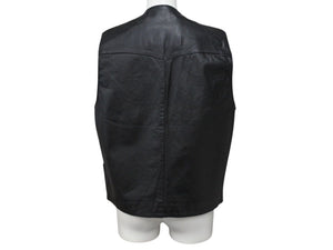 HARLEY DAVIDSON ハーレーダビットソン レザーベスト 50107 サイズM カーフレザー ブラック レーシング バイク 美品 中古 4b002761