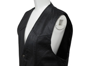 HARLEY DAVIDSON ハーレーダビットソン レザーベスト 50107 サイズM カーフレザー ブラック レーシング バイク 美品 中古 4b002761
