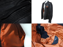 Load image into Gallery viewer, 極美品 HARLEY DAVIDSON ハーレーダビットソン レザージャケット ラインストーン ブラック オレンジ シルバー金具 サイズL 中古 4b002762