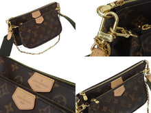 Load image into Gallery viewer, 極美品 LOUIS VUITTON ルイヴィトン ミュルティポシェット アクセソワール カーキ ショルダーバッグ モノグラム M44813 中古 4b002764