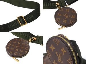 極美品 LOUIS VUITTON ルイヴィトン ミュルティポシェット アクセソワール カーキ ショルダーバッグ モノグラム M44813 中古 4b002765