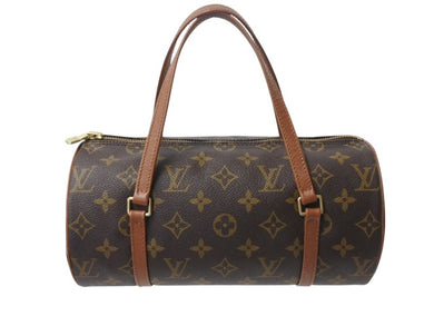 LOUIS VUITTON ルイヴィトン パピヨン26 ハンドバッグ M51386 モノグラム PVC レザー ブラウン ゴールド金具 美品 中古 4b002767