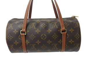 LOUIS VUITTON ルイヴィトン パピヨン26 ハンドバッグ M51386 モノグラム PVC レザー ブラウン ゴールド金具 美品 中古 4b002767