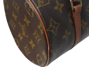 LOUIS VUITTON ルイヴィトン パピヨン26 ハンドバッグ M51386 モノグラム PVC レザー ブラウン ゴールド金具 美品 中古 4b002767