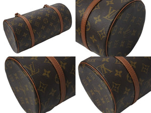LOUIS VUITTON ルイヴィトン パピヨン26 ハンドバッグ M51386 モノグラム PVC レザー ブラウン ゴールド金具 美品 中古 4b002767