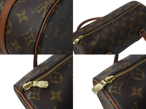 LOUIS VUITTON ルイヴィトン パピヨン26 ハンドバッグ M51386 モノグラム PVC レザー ブラウン ゴールド金具 美品 中古 4b002767