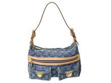 Load image into Gallery viewer, 極美品 LOUIS VUITTON ルイヴィトン モノグラムデニム バギーPM ショルダーバッグ ワンショルダー M95049 インディゴブルー 中古 4b002768