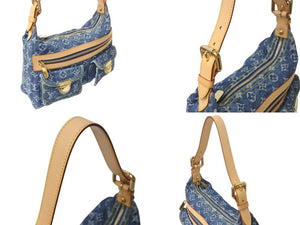 極美品 LOUIS VUITTON ルイヴィトン モノグラムデニム バギーPM ショルダーバッグ ワンショルダー M95049 インディゴブルー 中古 4b002768
