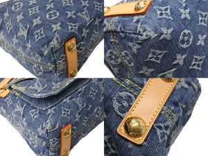 極美品 LOUIS VUITTON ルイヴィトン モノグラムデニム バギーPM ショルダーバッグ ワンショルダー M95049 インディゴブルー 中古 4b002768