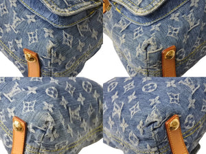 極美品 LOUIS VUITTON ルイヴィトン モノグラムデニム バギーPM ショルダーバッグ ワンショルダー M95049 インディゴブルー 中古 4b002769