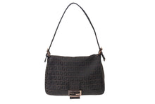 Load image into Gallery viewer, 極美品 FENDI フェンディ ズッキーノ マンマバケット キャンバス ワンショルダーバッグ ブラウン ピンクゴールド金具 8BR001 中古 4b002783