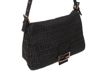 Load image into Gallery viewer, 極美品 FENDI フェンディ ズッキーノ マンマバケット キャンバス ワンショルダーバッグ ブラウン ピンクゴールド金具 8BR001 中古 4b002783