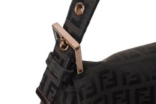 Load image into Gallery viewer, 極美品 FENDI フェンディ ズッキーノ マンマバケット キャンバス ワンショルダーバッグ ブラウン ピンクゴールド金具 8BR001 中古 4b002783