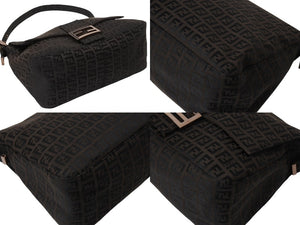 極美品 FENDI フェンディ ズッキーノ マンマバケット キャンバス ワンショルダーバッグ ブラウン ピンクゴールド金具 8BR001 中古 4b002783