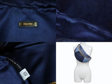 Load image into Gallery viewer, MIUMIU ミュウミュウ マテラッセ レザー ウエストバッグ ブルー ネイビー ボディバッグ ロゴ ツートーン ゴールド金具 美品 中古 4b002786