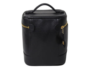極美品 CHANEL シャネル バニティ ハンドバッグ 4番台 ココマーク キャビアスキン ブラック ゴールド金具 中古 4b002787