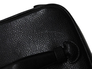 極美品 CHANEL シャネル バニティ ハンドバッグ 4番台 ココマーク キャビアスキン ブラック ゴールド金具 中古 4b002787