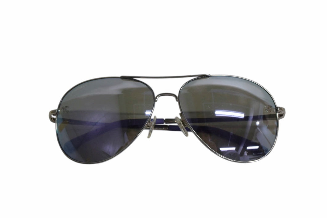 CHANEL シャネル ティアドロップ サングラス 4189-T-Q c.124/25 サイズ59□14 135 ココマーク パープル 美品 中古 4b002788