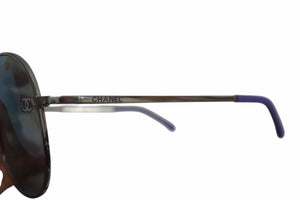 CHANEL シャネル ティアドロップ サングラス 4189-T-Q c.124/25 サイズ59□14 135 ココマーク パープル 美品 中古 4b002788