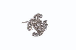 CHANEL cocoマーク ピアス 刻印あり CHANEL(シャネル) Rhinestone Coco Mark Pierced Earrings