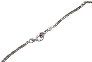 極美品 CHANEL シャネル ココマーク ネックレス 重量約6.3g 07V刻印 全長約43cm メタル シルバー ブラック 中古 4b002798