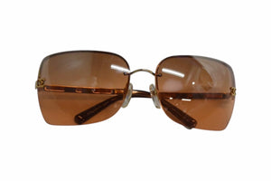極美品 CHANEL シャネル リムレス サングラス 4112 c.291/7H サイズ65□16 120 ココマーク ブラウン 中古 4b002799