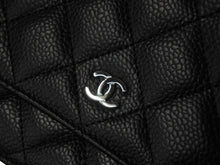 Load image into Gallery viewer, 極美品 CHANEL シャネル チェーンウォレット ショルダーバッグ ランダム番台 ココマーク キャビアスキン キルティング ブラック 中古 4b002801