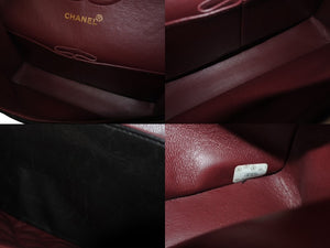 極美品 CHANEL シャネル マトラッセ25 Wフラップ Wチェーンショルダーバッグ 4番台 ラムスキン ココマーク ブラック ゴールド金具 中古 4b002802