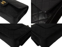 Load image into Gallery viewer, 極美品 CHANEL シャネル マトラッセ25 Wフラップ Wチェーンショルダーバッグ 4番台 ラムスキン ココマーク ブラック ゴールド金具 中古 4b002802