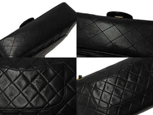 Load image into Gallery viewer, 極美品 CHANEL シャネル マトラッセ25 Wフラップ Wチェーンショルダーバッグ 4番台 ラムスキン ココマーク ブラック ゴールド金具 中古 4b002802