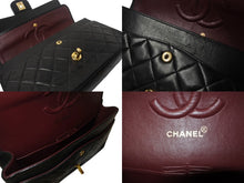 Load image into Gallery viewer, 極美品 CHANEL シャネル マトラッセ25 Wフラップ Wチェーンショルダーバッグ 4番台 ラムスキン ココマーク ブラック ゴールド金具 中古 4b002802