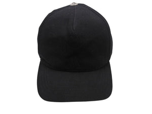 CHROME HEARTS クロムハーツ キャップ ブラック 016-093873 コットン真実 シルバー フリーサイズ 美品 中古 4b002804 