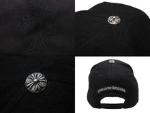 画像をギャラリービューアに読み込む, CHROME HEARTS クロムハーツ キャップ ブラック 016-093873 コットン真実 シルバー フリーサイズ 美品 中古 4b002804 