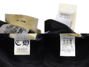 CHROME HEARTS クロムハーツ キャップ ブラック 016-093873 コットン真実 シルバー フリーサイズ 美品 中古 4b002804 