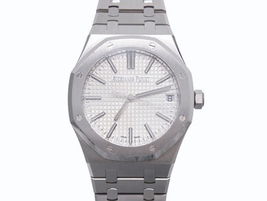 極美品 AUDEMARS PIGUET オーデマピゲ ロイヤル オーク 5510ST.OO.1320ST.03 50th anniversary 時計 ホワイト 中古 4b002806