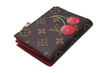 Load image into Gallery viewer, 新品未使用 LOUIS VUITTON ルイヴィトン モノグラム ポルトフォイユ リサ 新作 二つ折り財布 M13420 村上隆 ブラウン 中古 4b002809