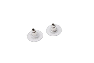 極美品 CHANEL シャネル ピアス ココマーク 両耳 09V刻印 メタル ラインストーン シルバー 0.8g 中古4b002822