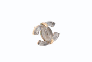 CHANEL シャネル ピアス 両耳 ココマーク アクセサリー 02A刻印 GP クリア ゴールド 2.6g 美品 中古 4b002819