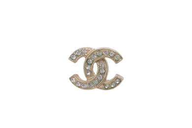 CHANEL シャネル ココマーク ピアス 重量約1.3g F20V刻印 ラインストーン メタル GP ゴールド クリア 片耳用 美品 中古 4b002820