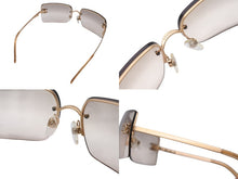 Load image into Gallery viewer, 極美品 CHANEL シャネル リムレス サングラス 4092-B c102/8Z サイズ62□15 120 ココマーク ラインストーン メタル ブラウン 中古 4b002815
