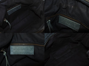 BALENCIAGA バレンシアガ ザ タウン エディターズバッグ 2WAY ショルダー ハンドバッグ グレー レザー 240579 美品 中古 4b002834
