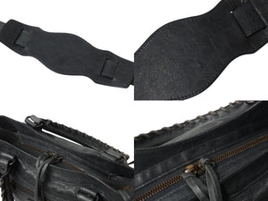 BALENCIAGA バレンシアガ ザ タウン エディターズバッグ 2WAY ショルダー ハンドバッグ グレー レザー 240579 美品 中古 4b002834
