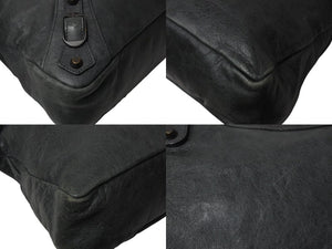 BALENCIAGA バレンシアガ ザ タウン エディターズバッグ 2WAY ショルダー ハンドバッグ グレー レザー 240579 美品 中古 4b002834