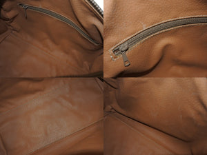 CELINE セリーヌ ボストンバック26 マカダム柄 M12 PVC レザー ヴィンテージ ブラウン ゴールド金具 美品 中古 4b002835