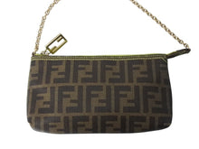 Load image into Gallery viewer, FENDI フェンディ アクセサリーポーチ ワンショルダーバッグ 8BR592 ズッカ柄 ブラウン ゴールド金具 美品 中古 4b002836