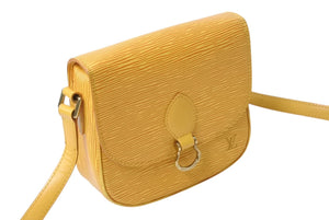 LOUIS VUITTON ルイヴィトン ミニ サンクルー ショルダーバッグ M52219 エピ レザー イエロー ゴールド金具 良品 中古 4b002842